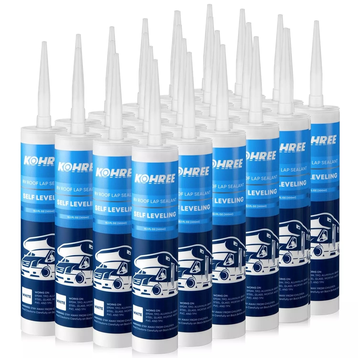Self-Leveling Lap Sealant - 30s RV Roof Sealant for Windows, Vents & Crack Repair