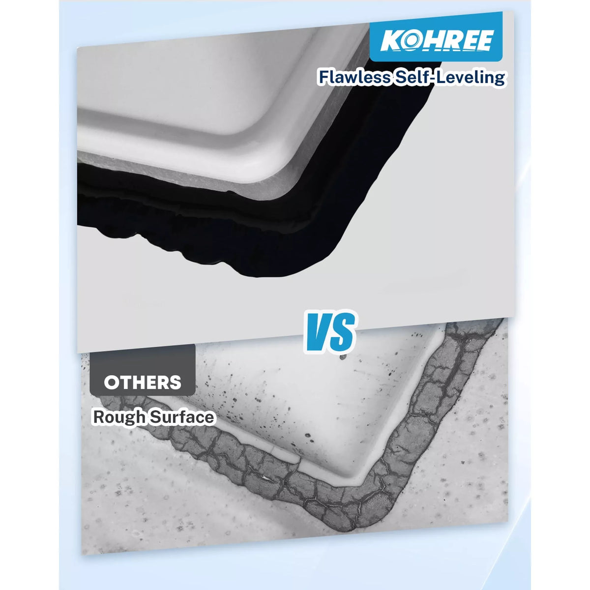 Flawless self levelng selant vs other rough surfaces