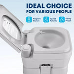 Portable flush toilet for pregnant women, injured patinets and elderly people