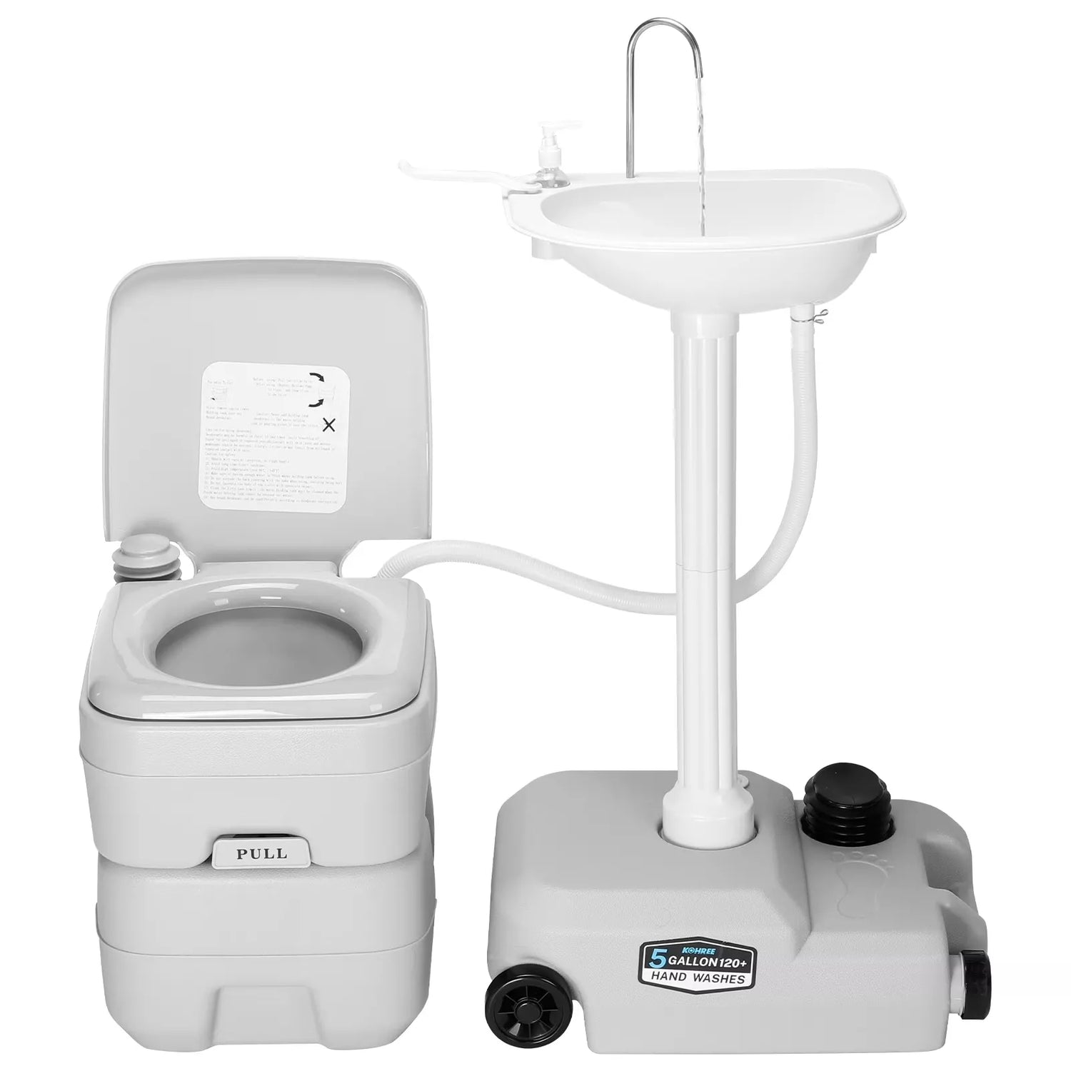 Portable toilet and sink unit