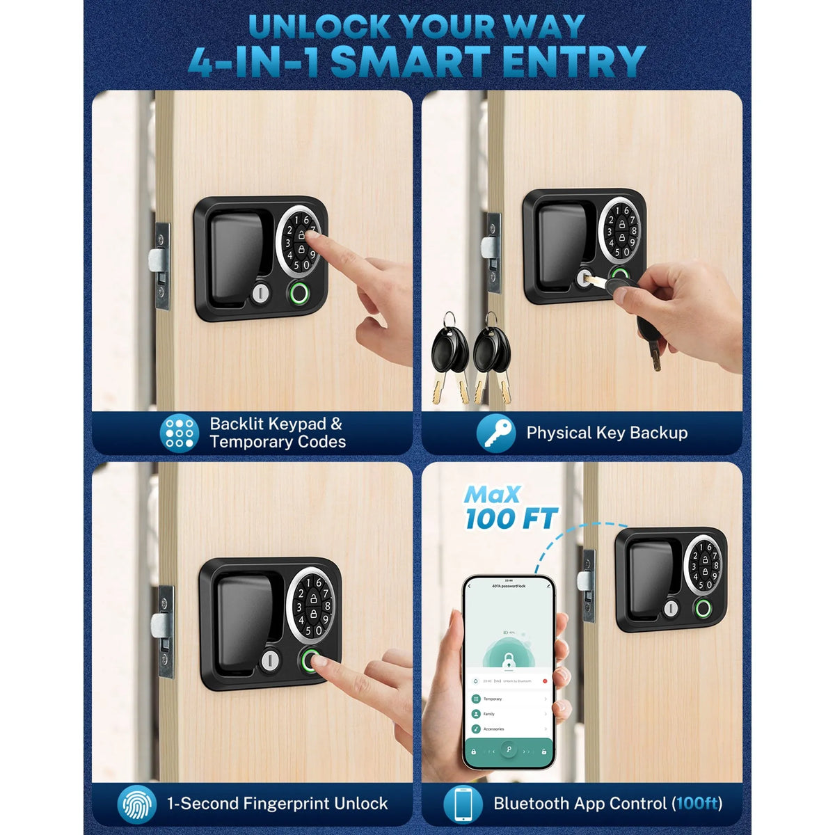 Unlock your 4 in 1 smart entry 