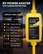 RV power adapter with surge protection 30 amp