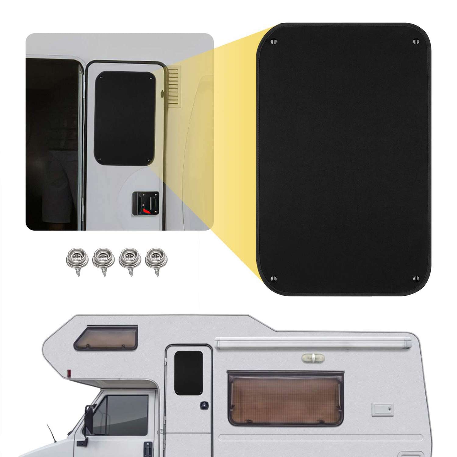 RV door window shade