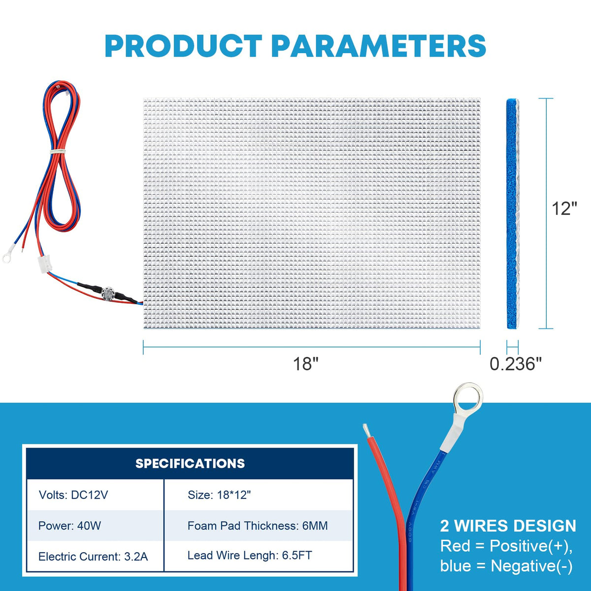 Kohree RV Water Tank Heater Pad Trailer Holding Tank Heating Pads