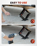 Easy to use rv stabilizer scissor jacks with crank handle