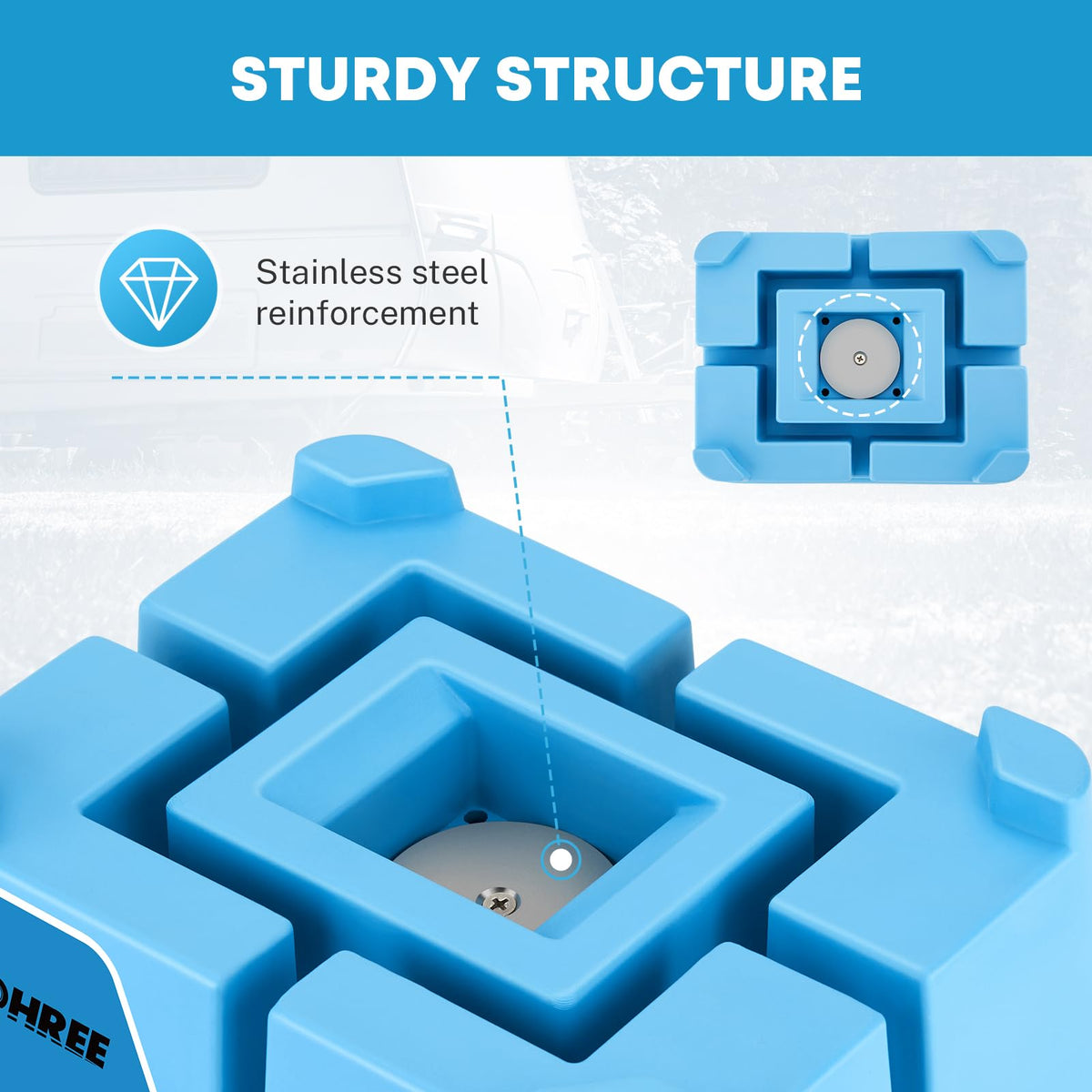 Kohree Trailer Jack Block RV Stabilizer Blocks Tongue Jack Block