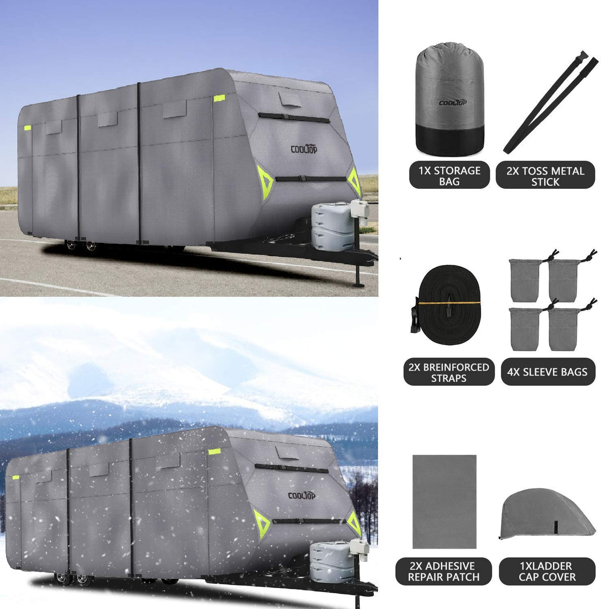 CoolTop Travel Trailer Cover Best RV Cover for Winter Kohree