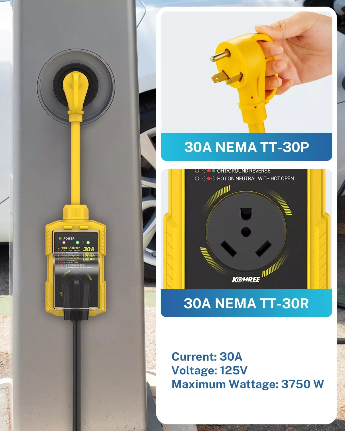 30A nema tt-30p and 30a nema tt-30r rv surge protector