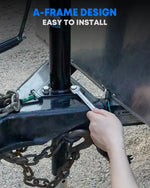 Manual Trailer Jack with 22.5" Vertical Travel and Adjustable Drop Leg for versatile height adjustment.