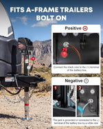 Tow hitch system for a-frame trailers with installation instructions. 