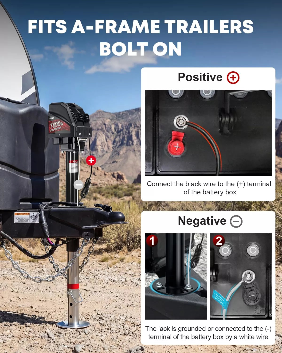 Tow hitch system for a-frame trailers with installation instructions. 