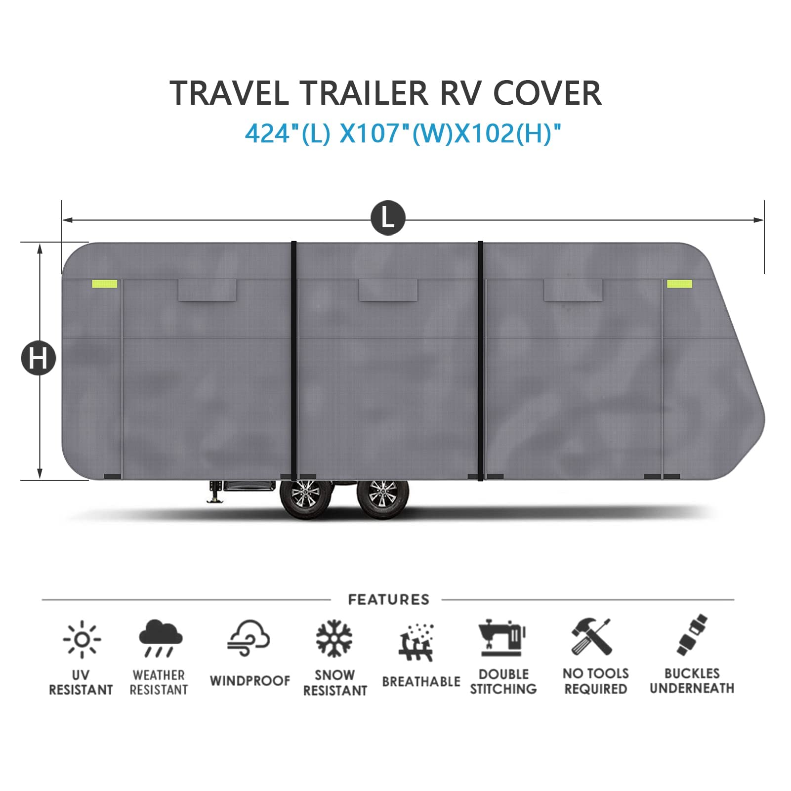 RV Cover for 31' - 34' Travel Trailer
