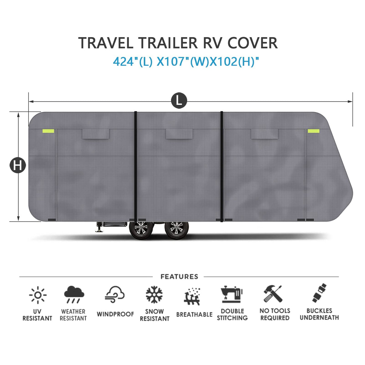 CoolTop Travel Trailer Cover Best RV Cover for Winter Kohree