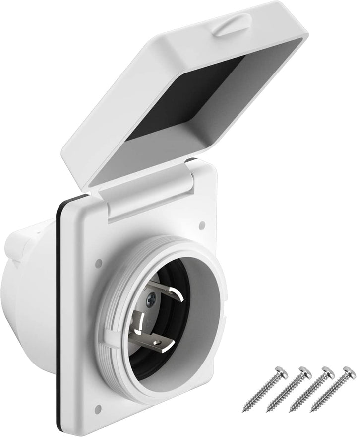 Clock Plug Inlet Kohree 30 Amp Shore Power Inlet | RV Power Plug Twist Lock Inlet