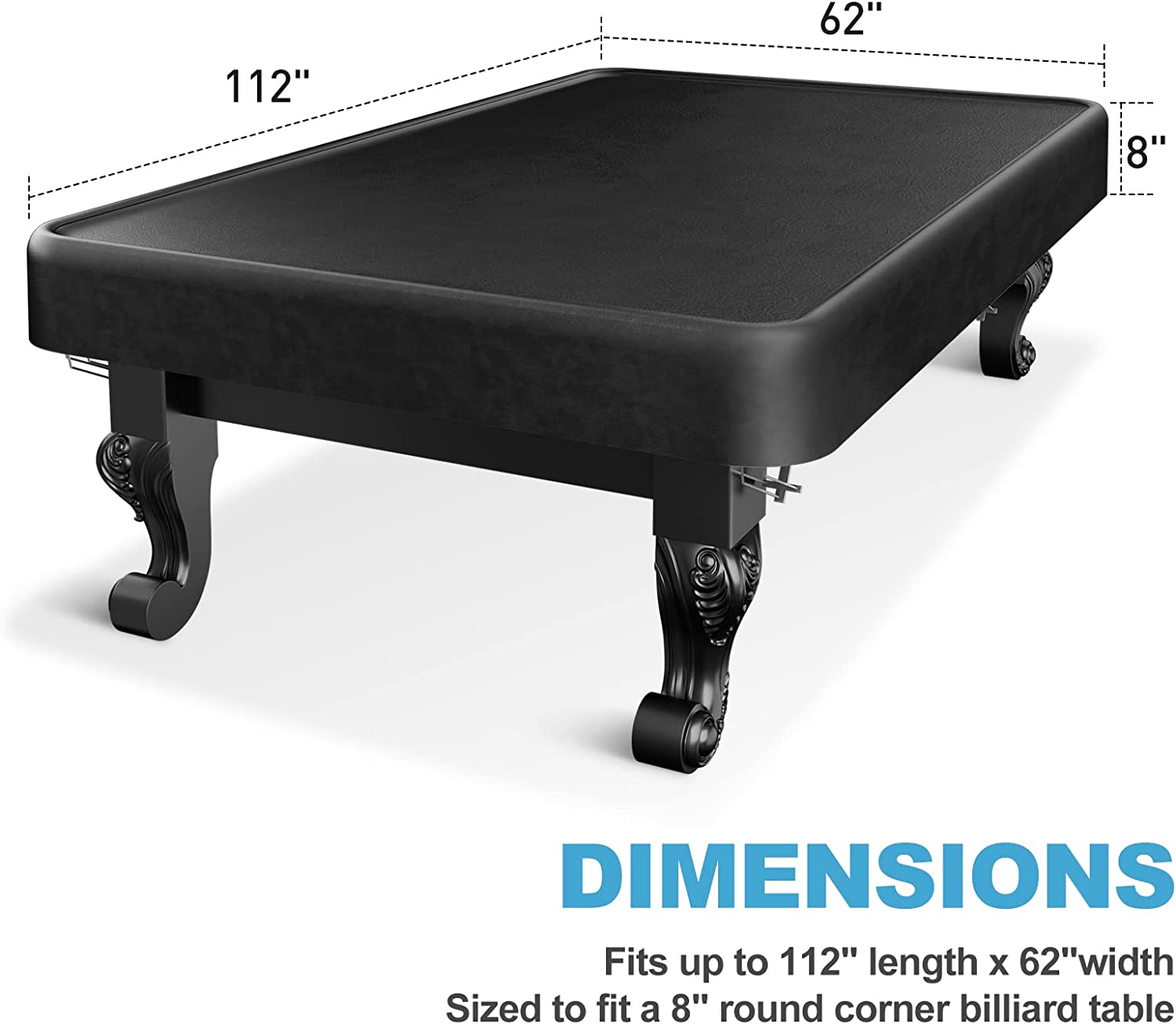 Pool Table Cover 9ft, Black