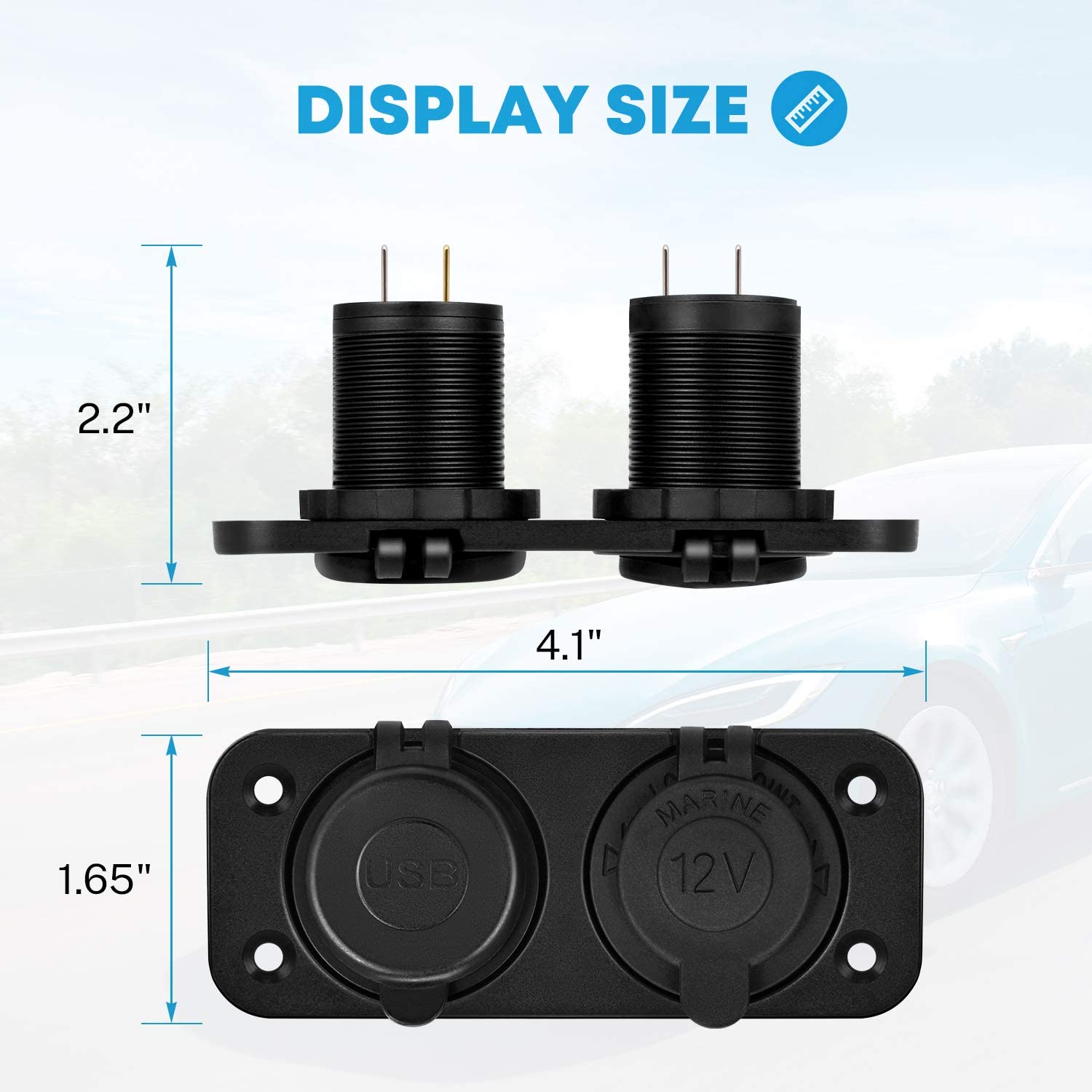 Marine 12V Outlet with USB