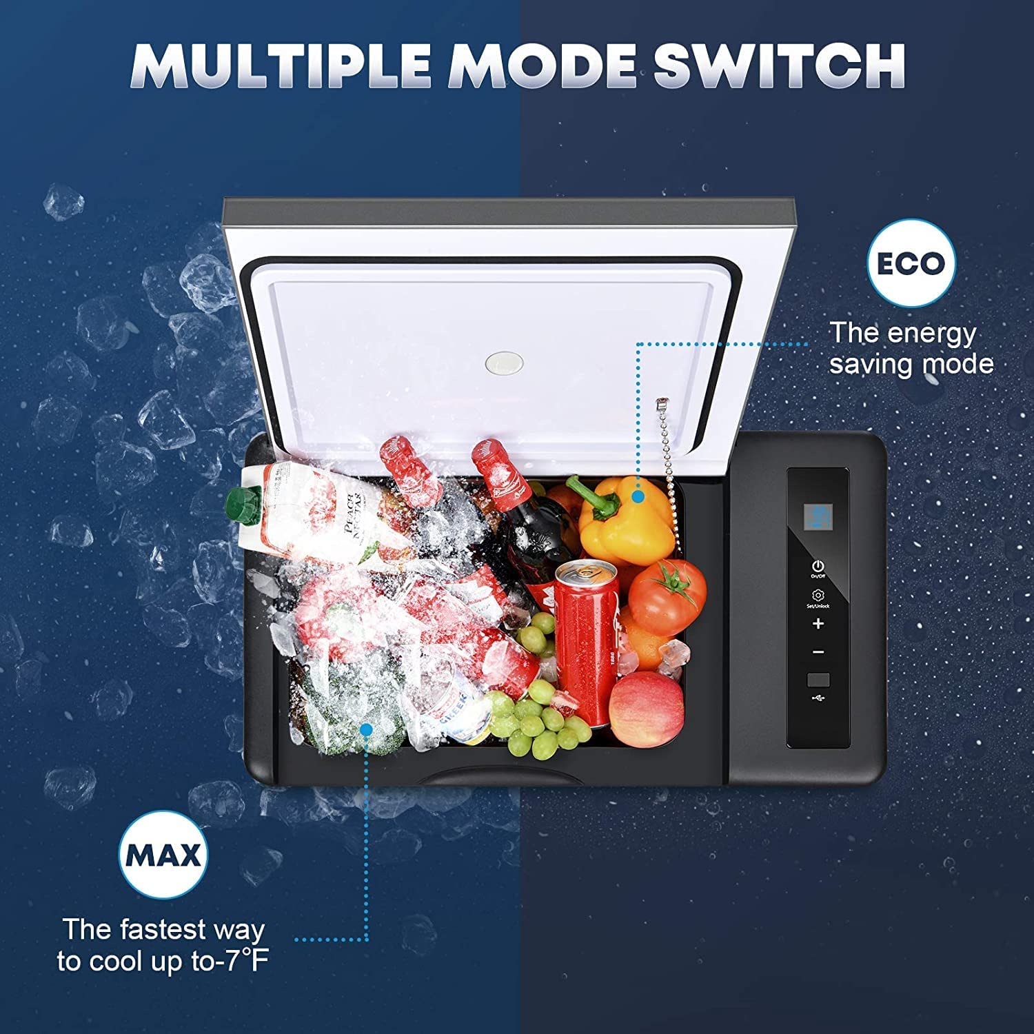 12 Volt Portable Refrigerator, 26 Quart