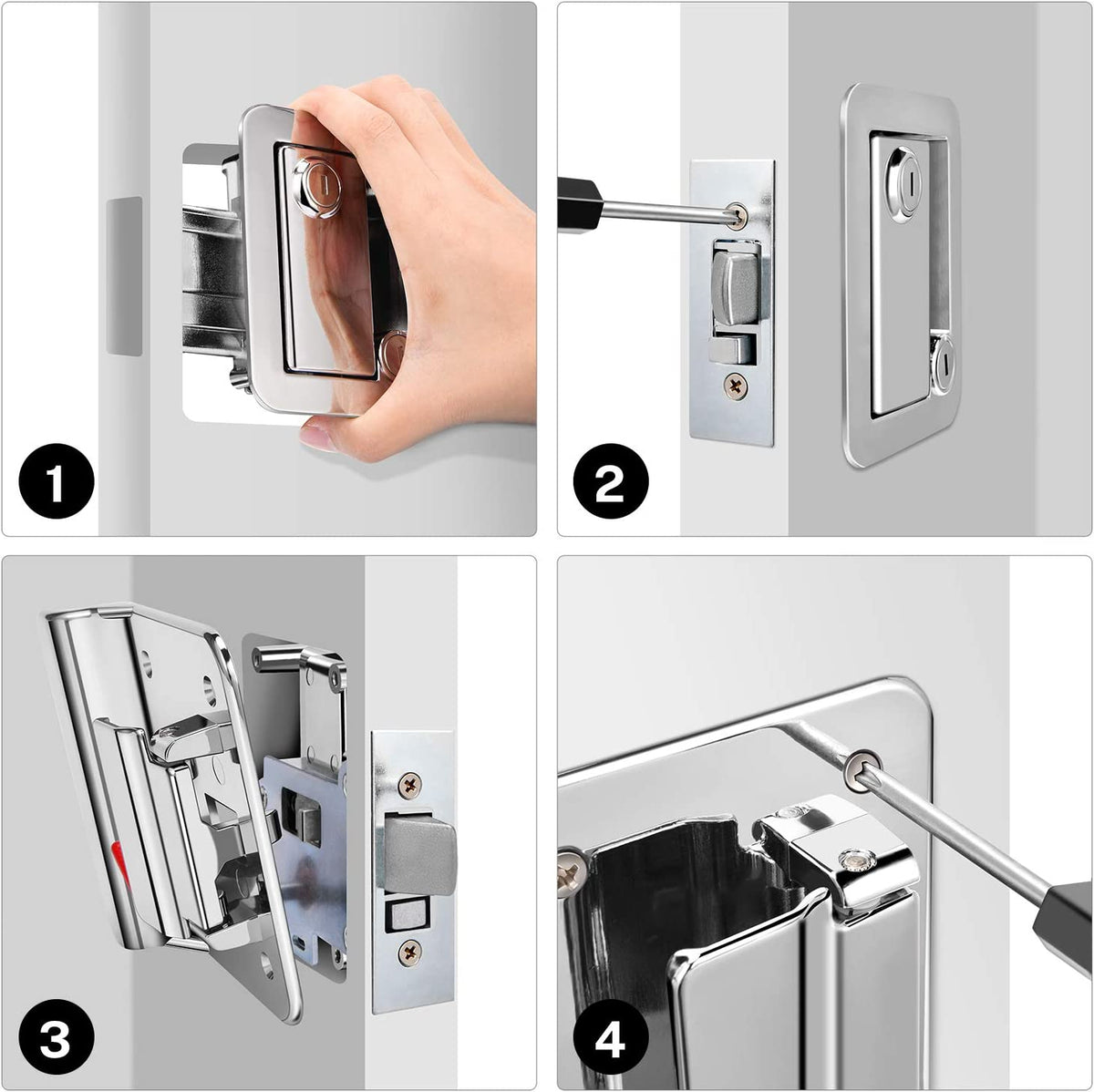 Kohree Chrome RV Door Lock Protect Your Valuables