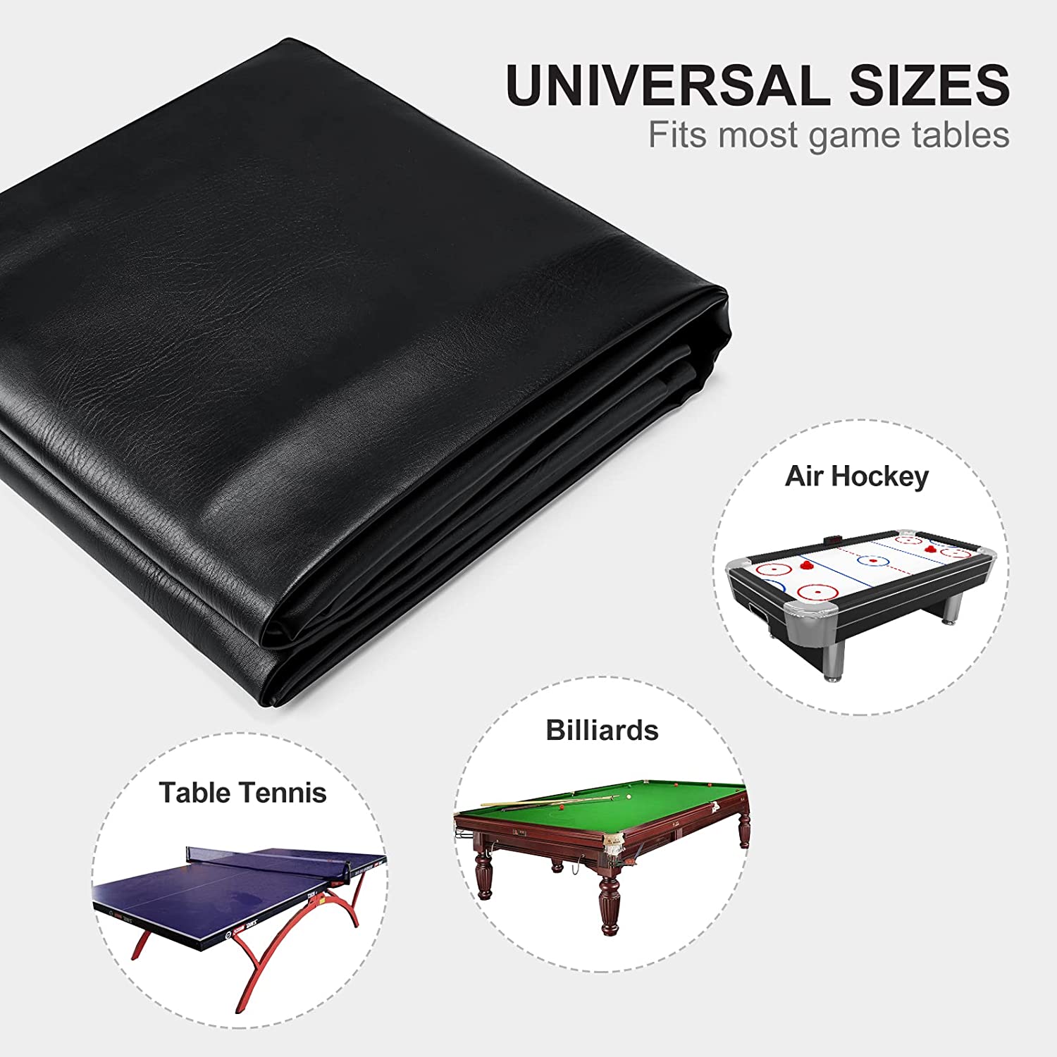 Pool Table Cover 8ft, Black