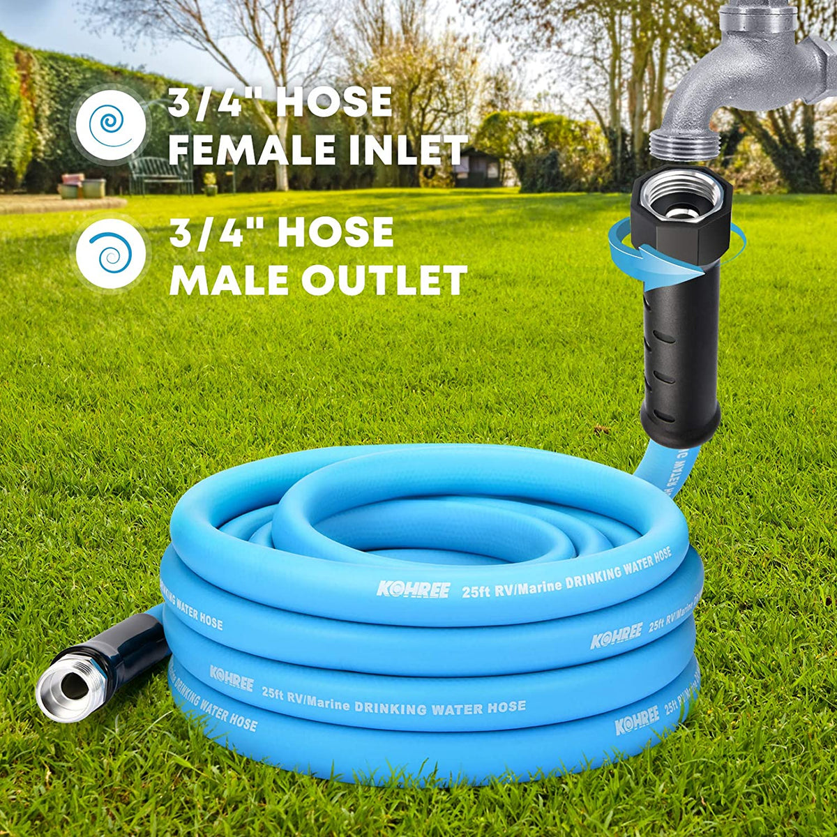 Kohree 50 ft RV Water Hose with Storage Bag