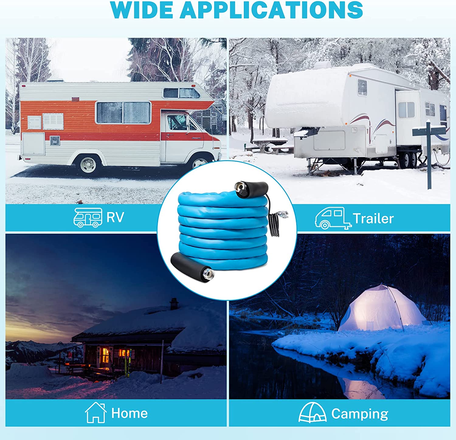 25 FT Heated RV Water Hose - kohree