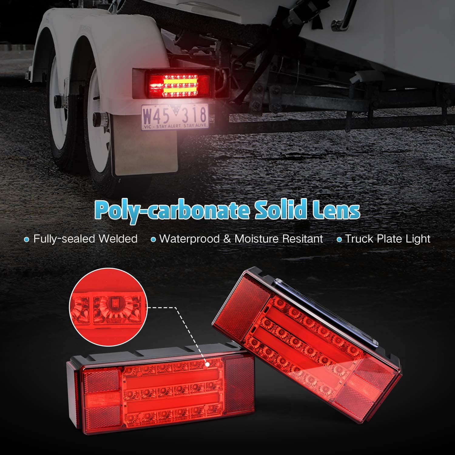 Kohree Submersible Led Trailer Light Kit