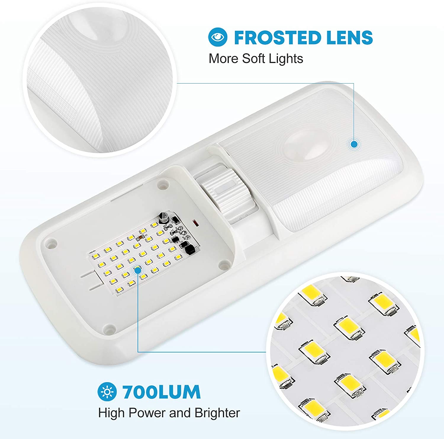 RV LED with Frosted Lens