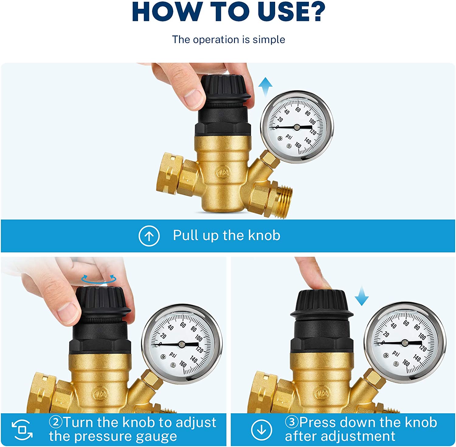 how to use water pressure regulator
